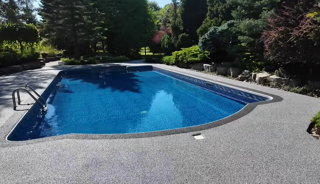 Curing and completion of the finished resurfaced pool deck