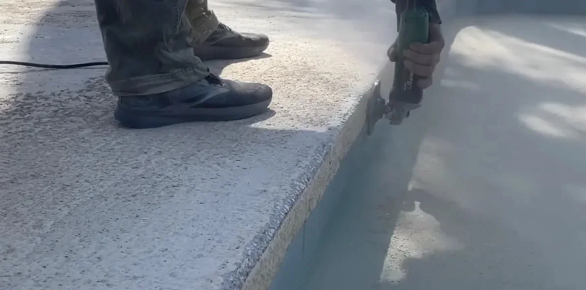 Diamond-grind cracked concrete to a solid base