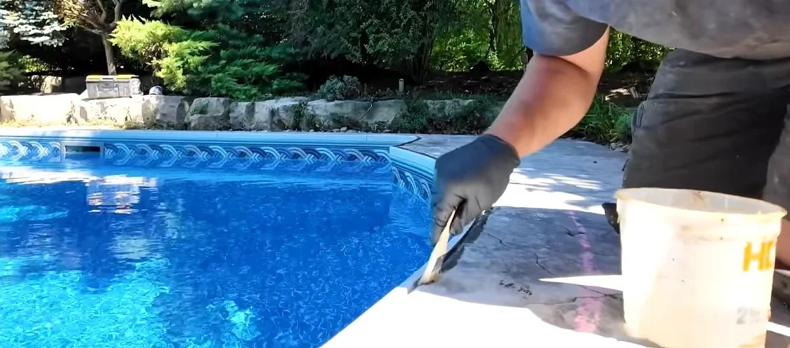 Pressure wash and strip the old surface